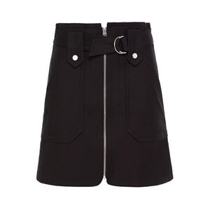 Black Mini Skirt with Belt Detail